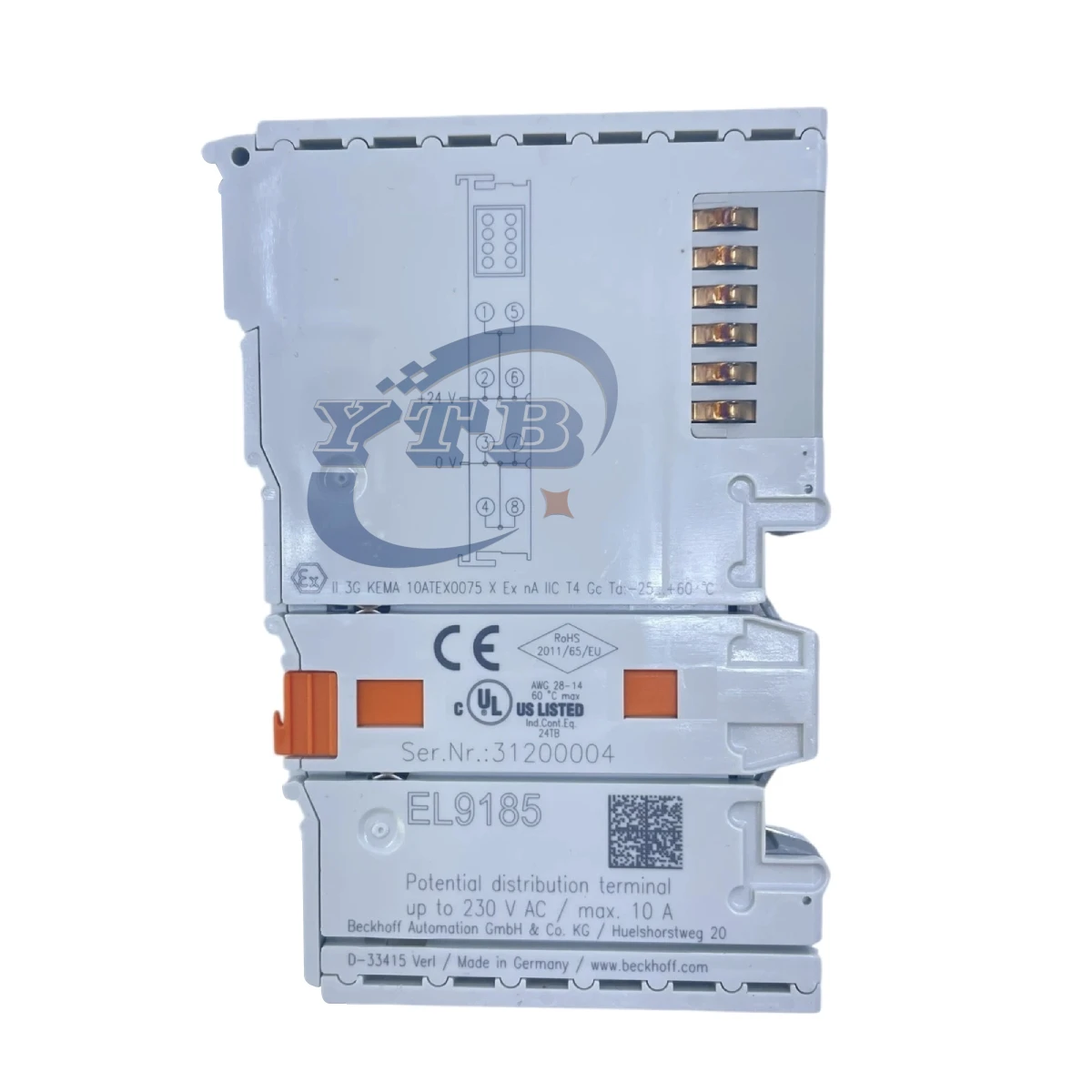 Beckhoff EL9185 Voltage Terminal Beckhoff EL9185 Voltage Terminal